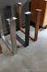 A Pair Dining Table Slab Legs Stainless Steel Flat Iron Or Rust Iron U Shaped