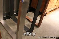 A Pair Dining Table slab legs stainless steel flat iron or Rust iron u shaped