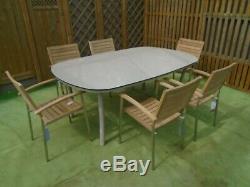 Alexander Rose Garden Furniture Cordial Table and 6 Cologne Chairs