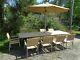 Alexander Rose Roble Roble Extending Table & 10 Cologne Chairs With Free Parasol