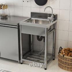 All-Commercial Sink Catering Kitchen Stainless Steel 1/2/3 Bowl Work Table Bench