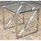 Apex Stainless Steel Tables Clear Glass Top Coffee Table Living Room Furniture