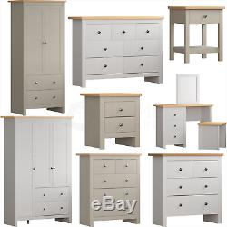 Arlington Chest of Drawers Bedside Cabinet Dressing Table Bedroom Furniture