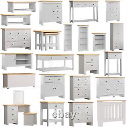 Arlington Chest of Drawers Table Bookcase Sideboard Bedroom Living Room White