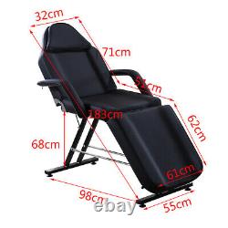 Beauty Salon Massage Bed Chair Black With Stool Tattoo Therapy Table Recliner UK