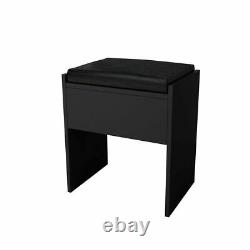 Black Corner Dressing Table Includes Stool & Mirror FREE DELIVERY