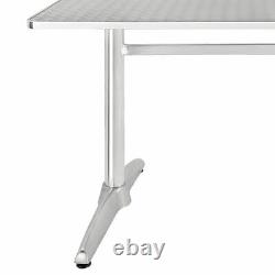Bolero Double Pedestal Table Stainless Steel and Aluminium 750X1200X600mm