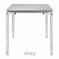 Bolero Square Table Made of Stainless Steel and Aluminium 720X700X700mm