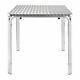 Bolero Square Table Made Of Stainless Steel And Aluminium 720x700x700mm