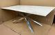 Brand New White Artificial Marble And Stainless Steel Dining Table