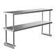 Catering Kitchen Prep Work Table Bench Single/double Over Shelf Stainless Steel