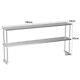 Catering Kitchen Single/double Tier Over Shelf Stainless Steel Prep Table Shelf