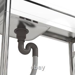 Catering Sink Commercial Kitchen Table Stainless Steel Single Bowl Drainer Unit