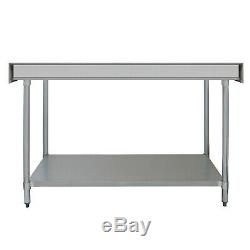 Catering Stainless Steel Table Commercial Overshelf Kitchen Prep Bench Shelves