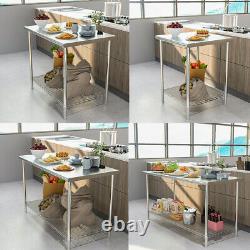 Catering Table Kitchen Worktop Commercial Stainless Steel Work Bench Prep Table