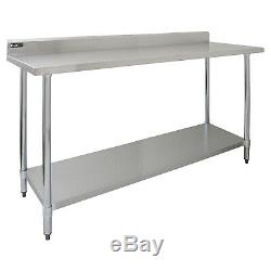 Catering Table Work Bench 6ft Commercial Kitchen Stainless Steel Prep 180 cm