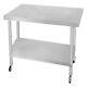 Catering Work Bench Table Stainless Steel Food Prep Kitchen Mobile 90cm X 76cm