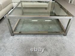 Coffee Table Stainless Steel & Glass