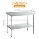 Commercial 3-5ft Stainless Steel Top Kitchen Catering Work Table Bench Worktop