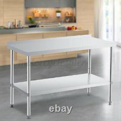 Commercial 3-5FT Stainless Steel Top Kitchen Catering Work Table Bench Worktop