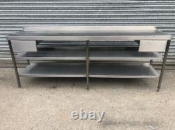 Commercial 3 Tier Stainless Steel Prep Table W240cm/ Catering / Restaurant