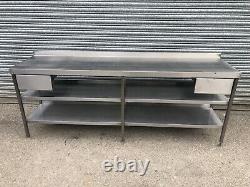 Commercial 3 Tier Stainless Steel Prep Table W240cm/ Catering / Restaurant