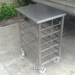 Commercial All Stainless Steel Catering Trolley With Shelves-used