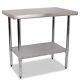Commercial Catering Grade Stainless Steel Work Bench Kitchen Top /table -1200mm