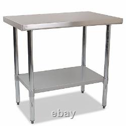 Commercial Catering Grade Stainless Steel Work Bench Kitchen Top /Table -1200mm