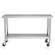 Commercial Catering Stainless Steel 4ft Table Kitchen Prep Work Bench Castor Set