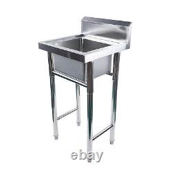 Commercial Catering Stainless Steel Sink Kitchen Wash Table Single Bowl 50x50cm