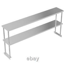 Commercial Catering Table Stainless Steel Bench Kitchen Food Shelf Storage Wheel