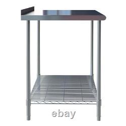 Commercial Catering Table Stainless Steel Worktop Kitchen Food Shelf Workbench