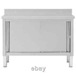 Commercial Catering Table Storage Bench Kitchen Prep Worktop Steel Cabinet New