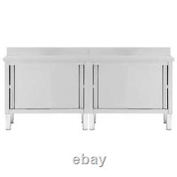 Commercial Catering Table Storage Bench Kitchen Prep Worktop Steel Cabinet Shelf