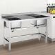 Commercial Double Bowl Wash Table Kitchen Handmade Sink Kitchen Stainless Steel