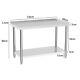 Commercial Food Prep Table Kitchen Work Table Stainless Steel Shelf + Backsplash