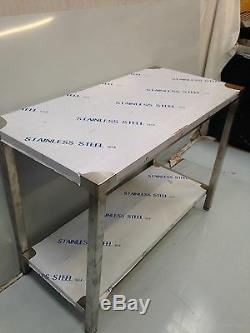 Commercial Kitchen Stainless Steel Catering Work Bench Table 5ft 1500x600