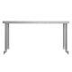 Commercial Kitchen Stainless Steel Over Shelf Prep Table Workbench 90/150/180cm