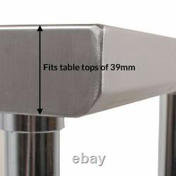 Commercial Kitchen Stainless Steel Single Over Shelf For Prep Tables 1800mm