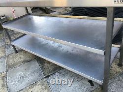 Commercial Kitchen Stainless Steel Table 3 Shelf Large