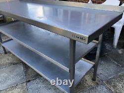 Commercial Kitchen Stainless Steel Table 3 Shelf Large