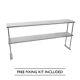 Commercial Overshelf Prep Table Single/double Tier Stainless Steel 150cm / 180cm