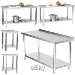 Commercial Prep Catering Table Work Bench Kitchen Dissecting Top Stainless Steel