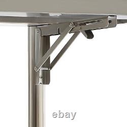Commercial Prep Table Stainless Steel Kitchen Island Folding Table with 500kg Load