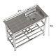 Commercial Sink Stainless Steel Catering Kitchen Prep Table Work Home Restaurant