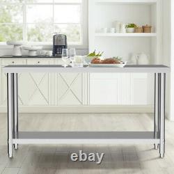 Commercial Stainless Steel 150x60cm/5x2ft Bench Catering Table Work Kitchen Prep