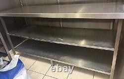 Commercial Stainless Steel Catering Table Kitchen Restaurant Food. 180 cmx 60 cm