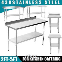 Commercial Stainless Steel Catering Table Work Bench Worktop Kitchen/restaurant