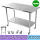 Commercial Stainless Steel Kitchen Bench Food Prep Table Workbench Withwheel Uk